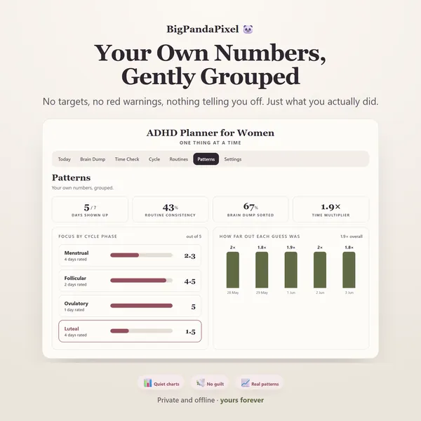The Patterns screen grouping your own numbers.