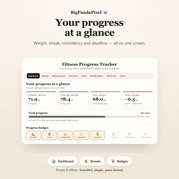 Fitness Progress Tracker screen 02.
