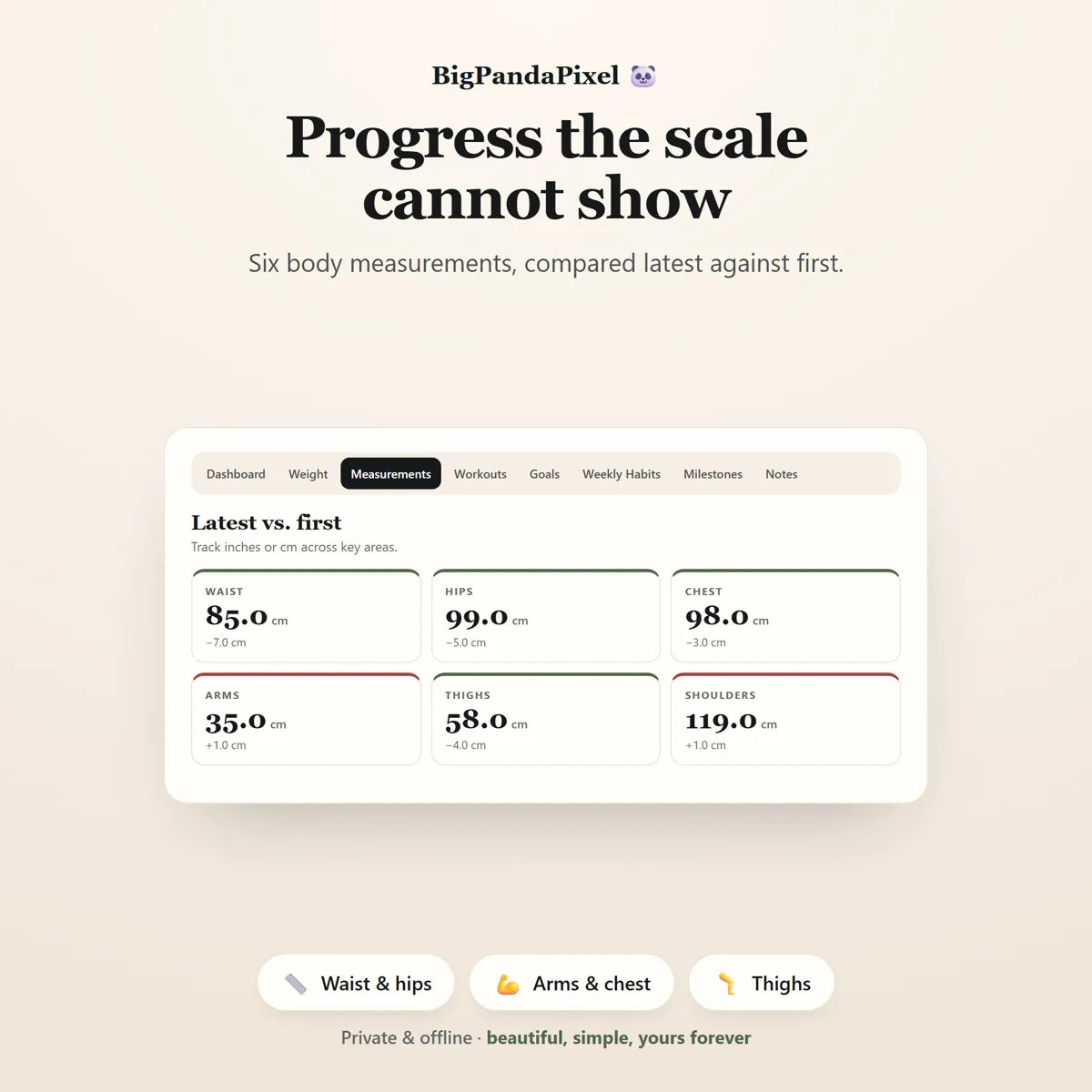 Progress the scale cannot show