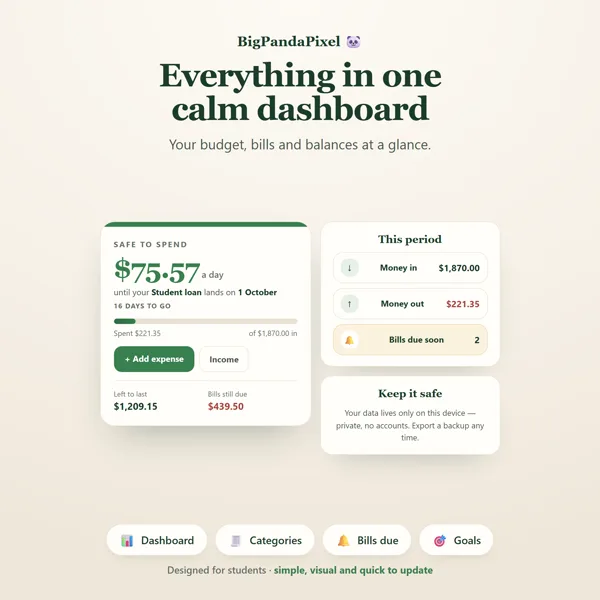 Student Budget Planner screen 04.