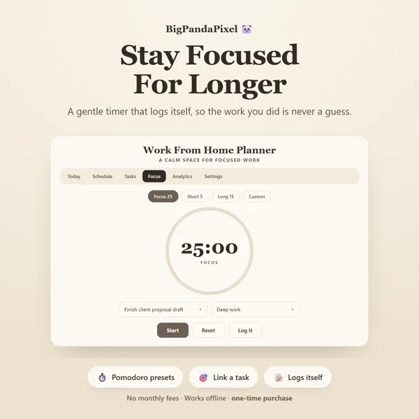 Work From Home Planner screen 07.
